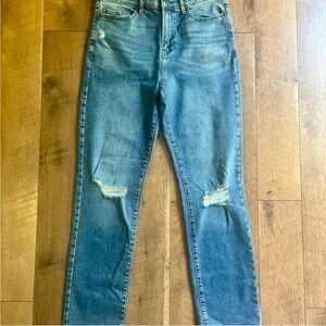 a.n.a Stylish Distressed Blue Women's High Rise Jeans